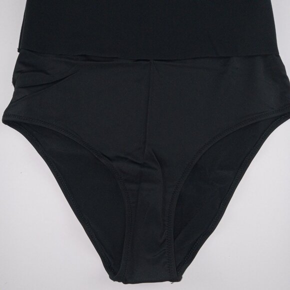 Aerie High Waisted Foldover Bikini Bottom Women's Size XS True Black Swimsuit - Picture 3 of 6